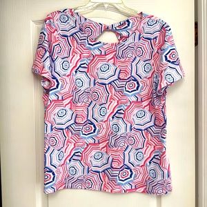 Talbots cotton T-shirt with umbrella design